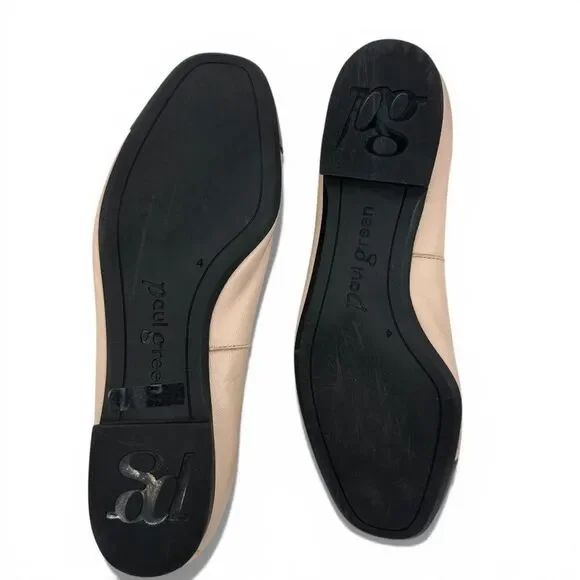 Paul Green $398 Leather 1000 Ballet Flat Black Biscuit Bow Cap Toe Women AU 4 - Picture 13 of 15